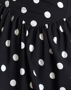 Motel Rocks Printed Dresses | Day Dresses-Ramana Mini Dress in 80s Polka Black 80sPolkaBlack
