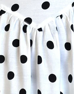 Motel Rocks Printed Dresses | Day Dresses-Ramana Mini Dress in 80s Polka White 80sPolkaWhite