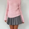 Motel Rocks Jumpers-Ranvir Knitted Jumper in Baby Pink BabyPink