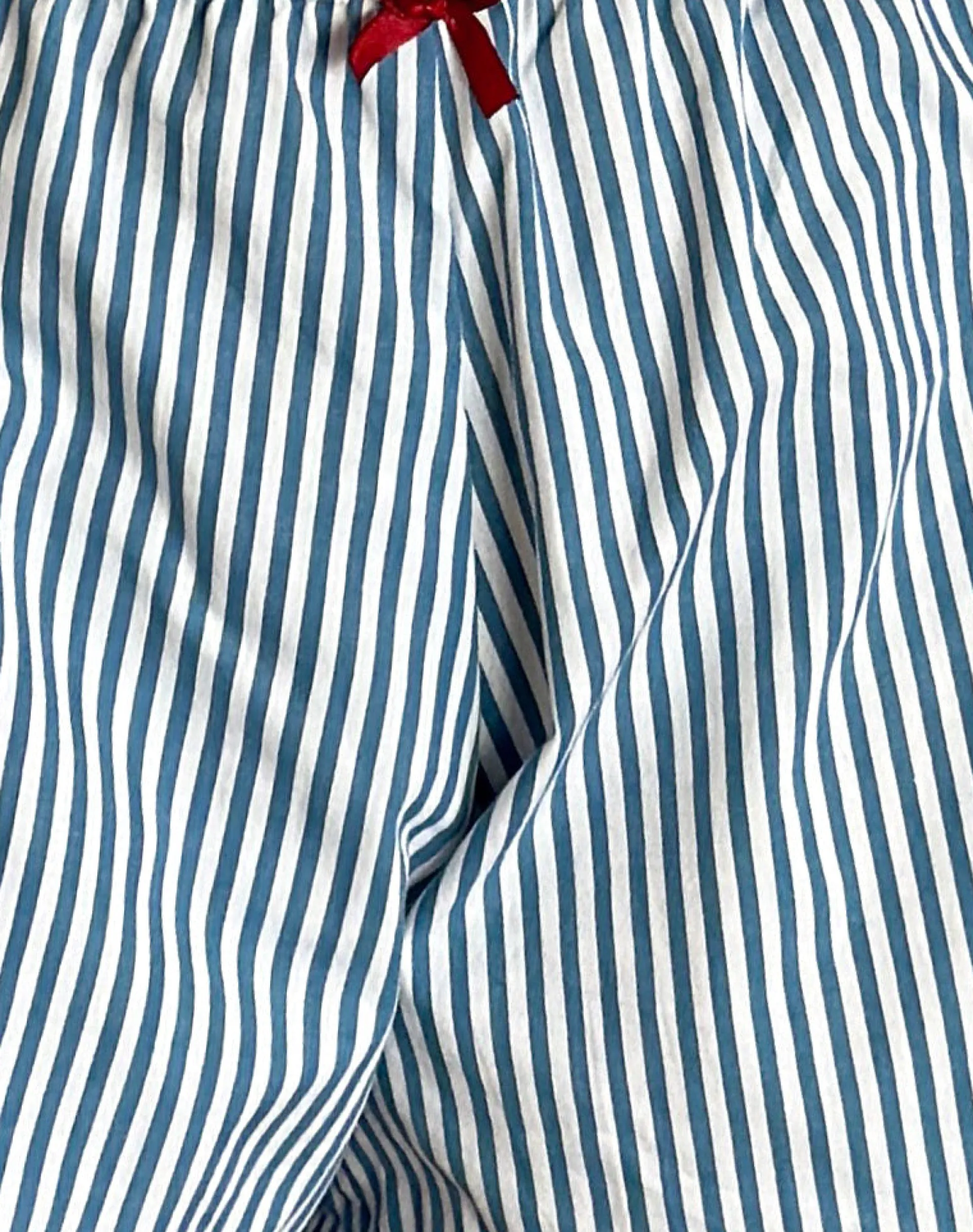 Motel Rocks Loungewear | Co-Ords-Rata Shorts in Blue Small Vertical Stripe