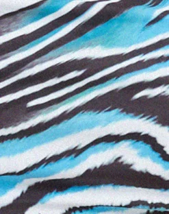 Motel Rocks Swimwear-Reema Bikini Top in Warped Zebra Blue WarpedZebraBlue