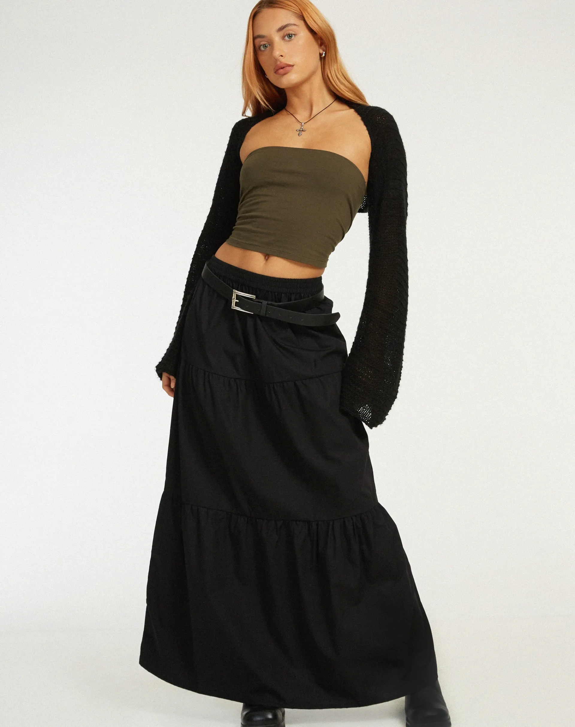 Motel Rocks Maxi Skirts-Remax Maxi Skirt in Black