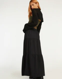 Motel Rocks Maxi Skirts-Remax Maxi Skirt in Black