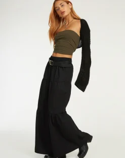 Motel Rocks Maxi Skirts-Remax Maxi Skirt in Black