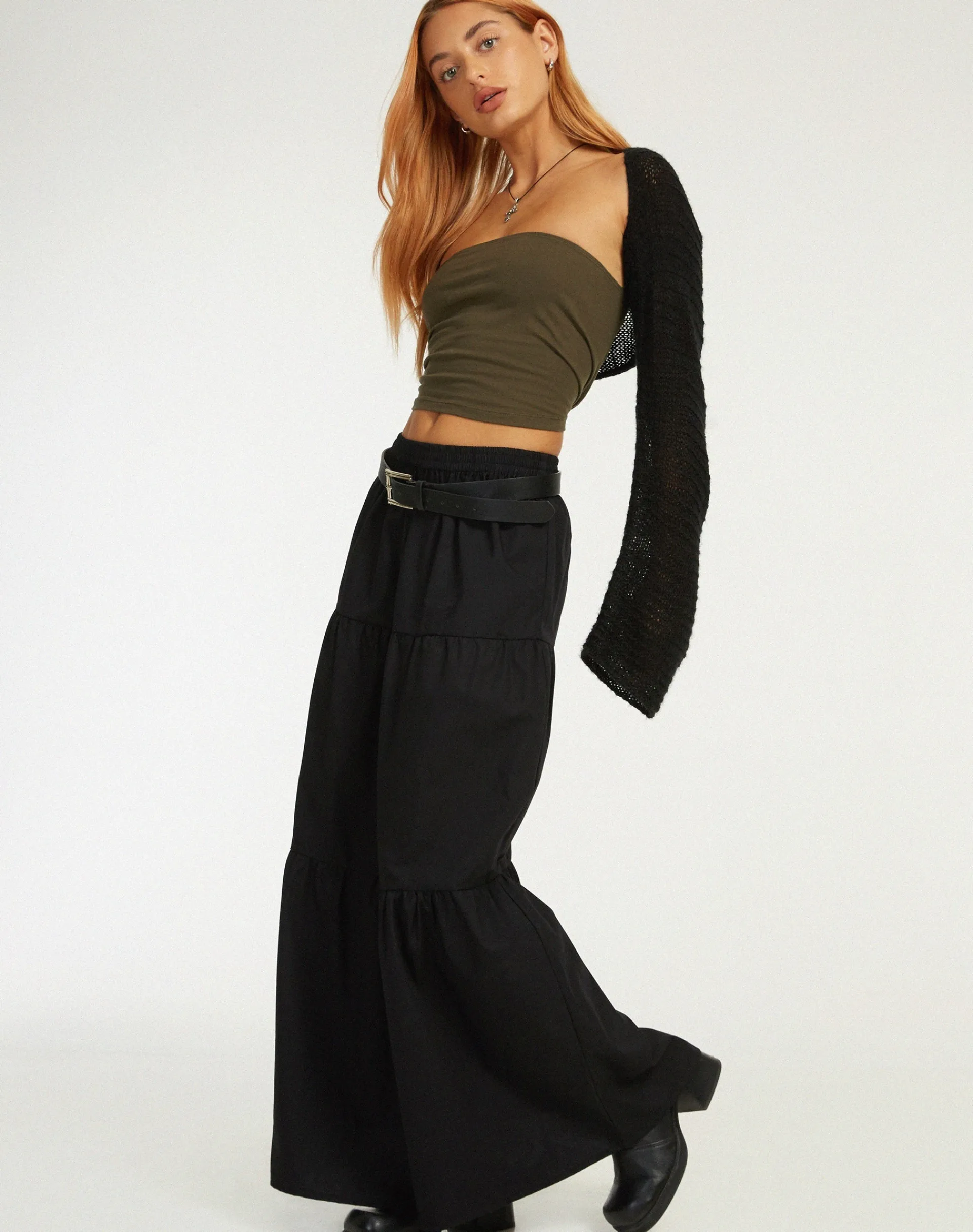 Motel Rocks Maxi Skirts-Remax Maxi Skirt in Black