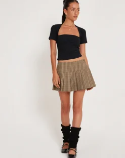 Motel Rocks Basics | Basic Tops-Requa Short Sleeve Top in black