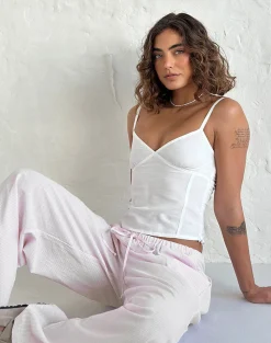 Motel Rocks Basic Tops | Strappy Tops-Rey Cami Top in Ivory