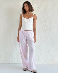 Motel Rocks Basic Tops | Strappy Tops-Rey Cami Top in Ivory