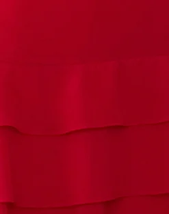 Motel Rocks Day Dresses | Bodycon Dresses-Riasi Ruffle Mini Dress in Chiffon Red ChiffonRed