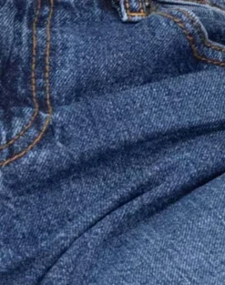 Motel Rocks Jeans | Flared Jeans-Rigid Low Rise Flare Jeans In Mid Blue Used MidBlueUsed