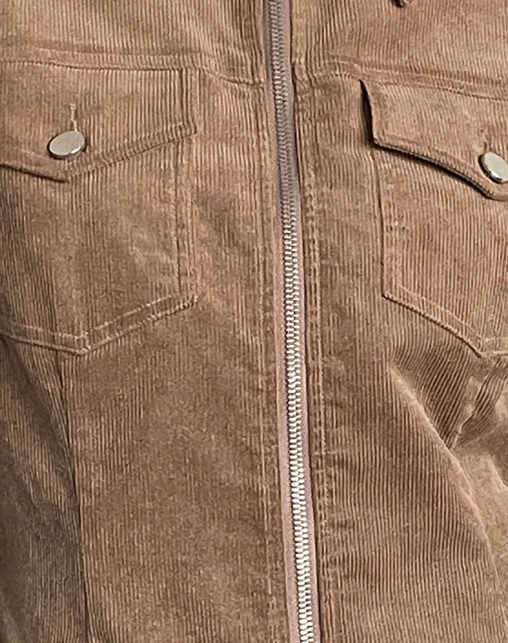 Motel Rocks Co-Ords | Jackets-Rohana Fitted Jacket in Baby Cord Walnut Brown
