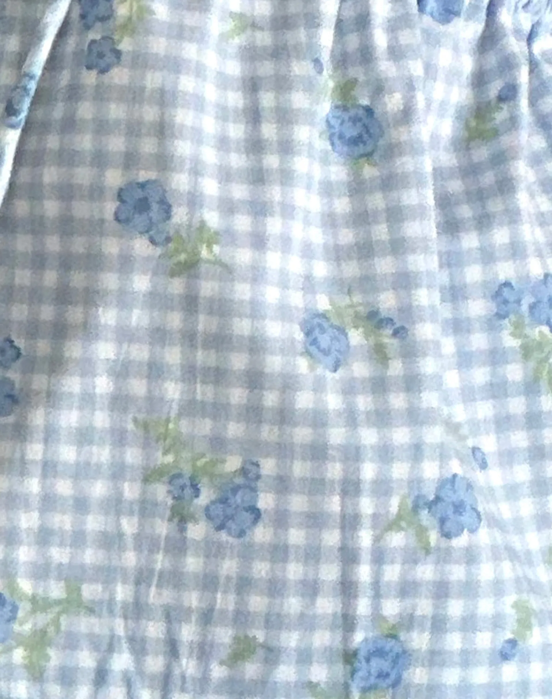 Motel Rocks Strappy Tops-Rolia Cami Top in Blue Flower Gingham BlueFlowerGingham