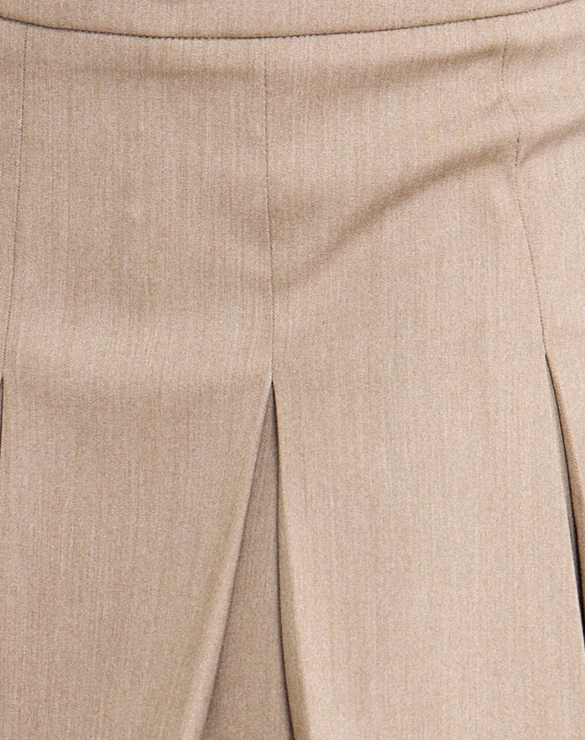 Motel Rocks Tailoring | A Line Skirts-Ronaso Pleated Mini Skirt in Light Brown