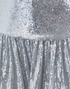 Motel Rocks Bandeau Dresses | Party Dresses-Rone Mini Dress in Silver Chrome Sequin