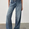 Motel Rocks Low Rise Pants | Jeans-Roomy Extra Wide Low Rise Jeans in Powder Blue powderblue
