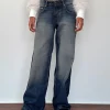 Motel Rocks Low Rise Pants | Jeans-Roomy Extra Wide Low Rise Jeans in Amber Wash Amberwash
