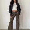 Motel Rocks Wide Leg Pants | Low Rise Pants-Roomy Extra Wide Low Rise Jeans in Dark Sand DarkSand