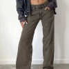 Motel Rocks Jeans | Roomy Jeans-Roomy Extra Wide Low Rise Jeans in Dark Black Sand DarkBlackSand
