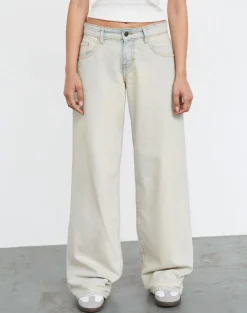 Motel Rocks Jeans | Roomy Jeans-Roomy Extra Wide Low Rise Jeans In Arctic Blue ArcticBlue