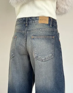 Motel Rocks Low Rise Pants | Jeans-Roomy Extra Wide Low Rise Jeans in Amber Wash Amberwash