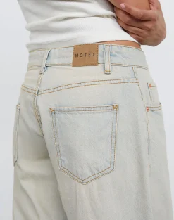 Motel Rocks Jeans | Roomy Jeans-Roomy Extra Wide Low Rise Jeans In Arctic Blue ArcticBlue
