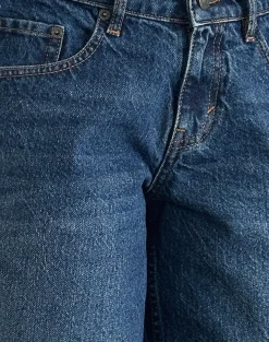 Motel Rocks Jorts-Roomy Low Rise Jorts in Mid Blue Used MidBlueUsed