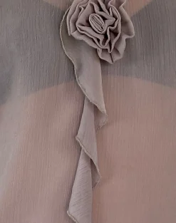 Motel Rocks Vest Tops-Rosalinda Top in Chiffon Lilac Grey