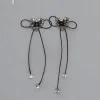 Motel Rocks Accessories-Sadie Bow Earrings in Silver