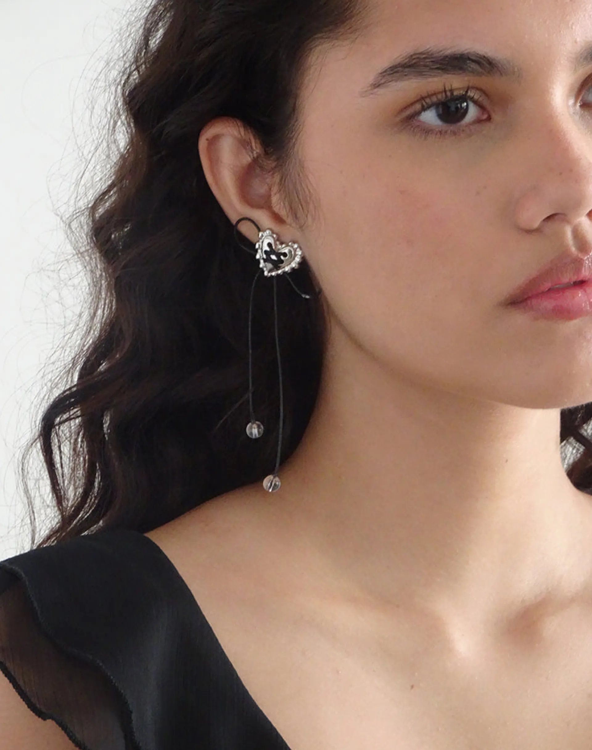 Motel Rocks Accessories-Sadie Bow Earrings in Silver