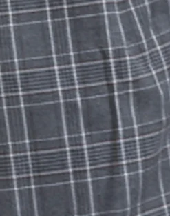 Motel Rocks Basics | Low Rise Pants-Sakaria Wide Leg Trouser in Grey Check greycheck