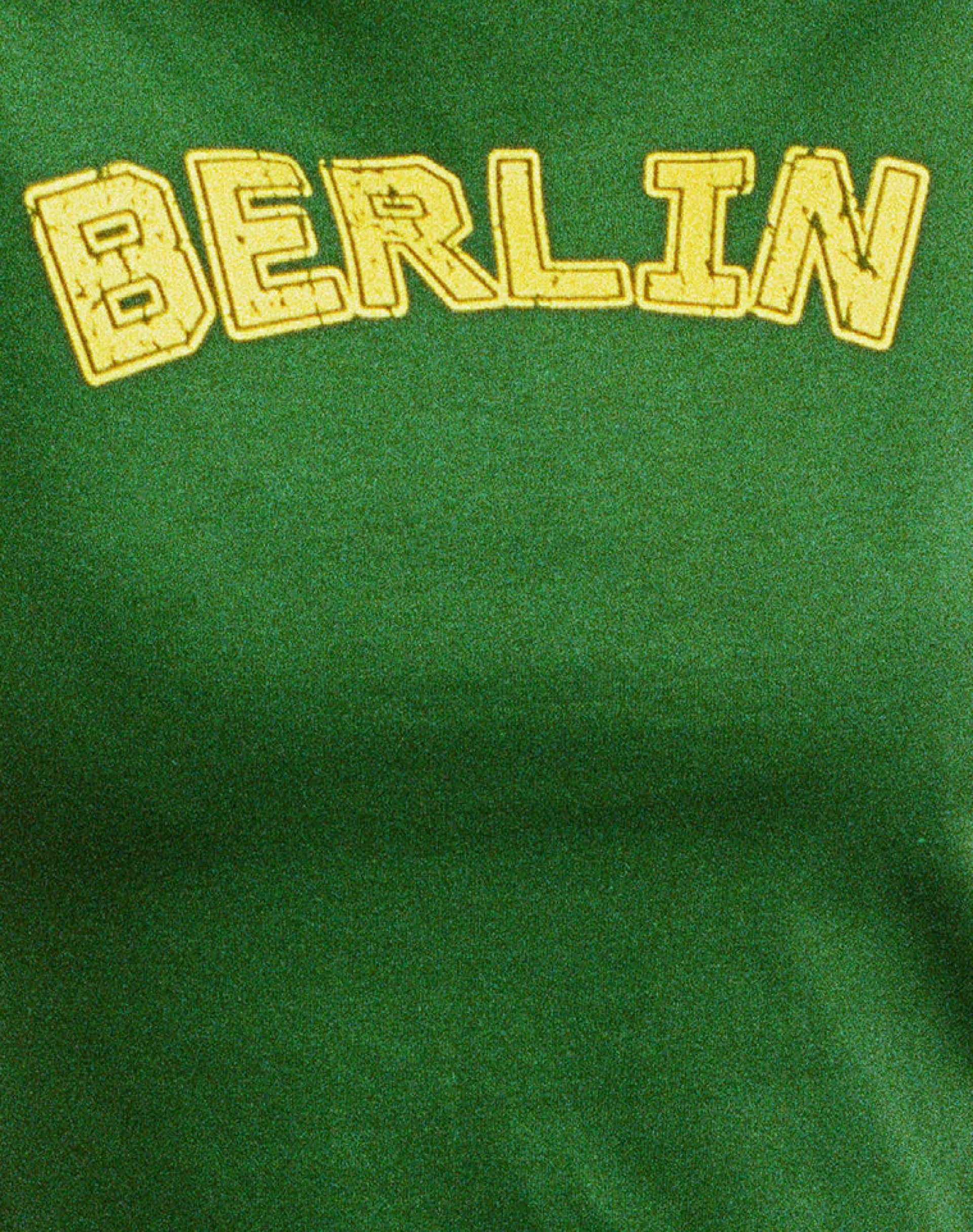 Motel Rocks Basic Tops | Printed Tops-Sakha Boxy Top in Elm Green with Yellow Binding and Berlin Emb ElmGreenwithYellowBindingandBerlinEmb