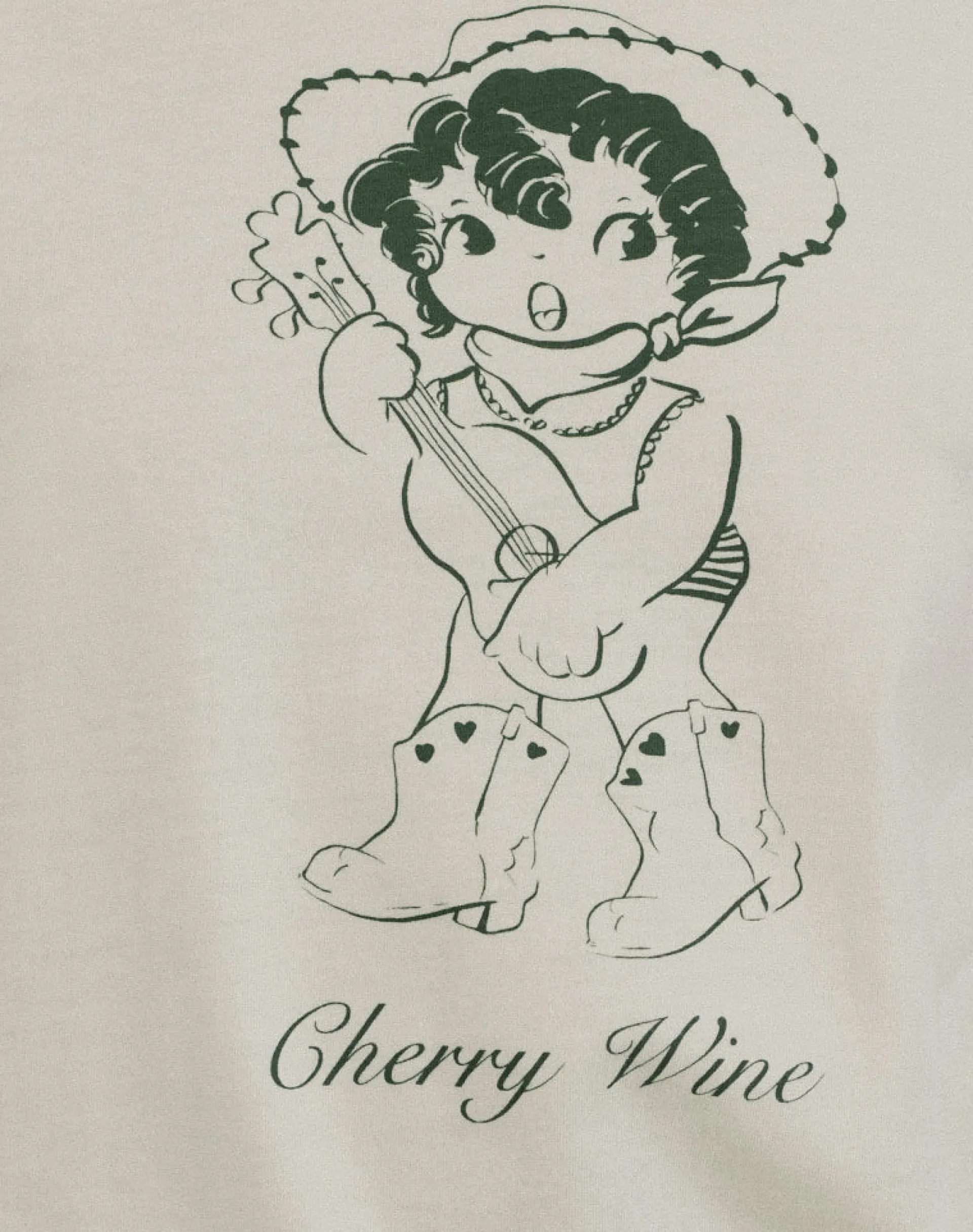 Motel Rocks Printed Tops | Tees-Saki Tee in Buttermilk with Cherry Wine Print ButtermilkwithCherryWinePrint