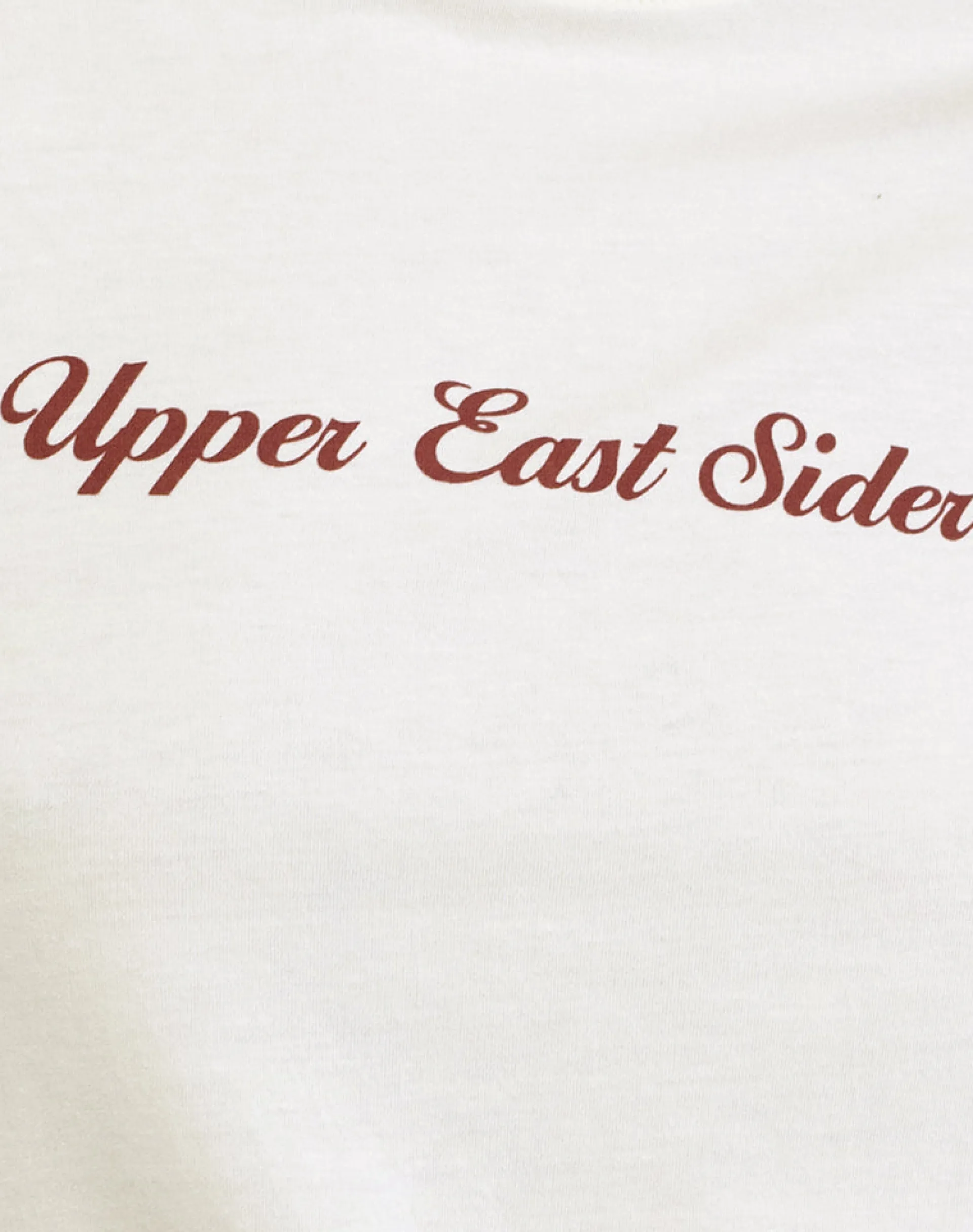 Motel Rocks Basic Tops | Printed Tops-Saki Tee in Ivory with Upper East Sider Print IvorywithUpperEastSiderPrint