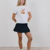 Motel Rocks Printed Tops | Tees-Saki Tee in White with Baby Deer Print WhitewithBabyDeerPrint