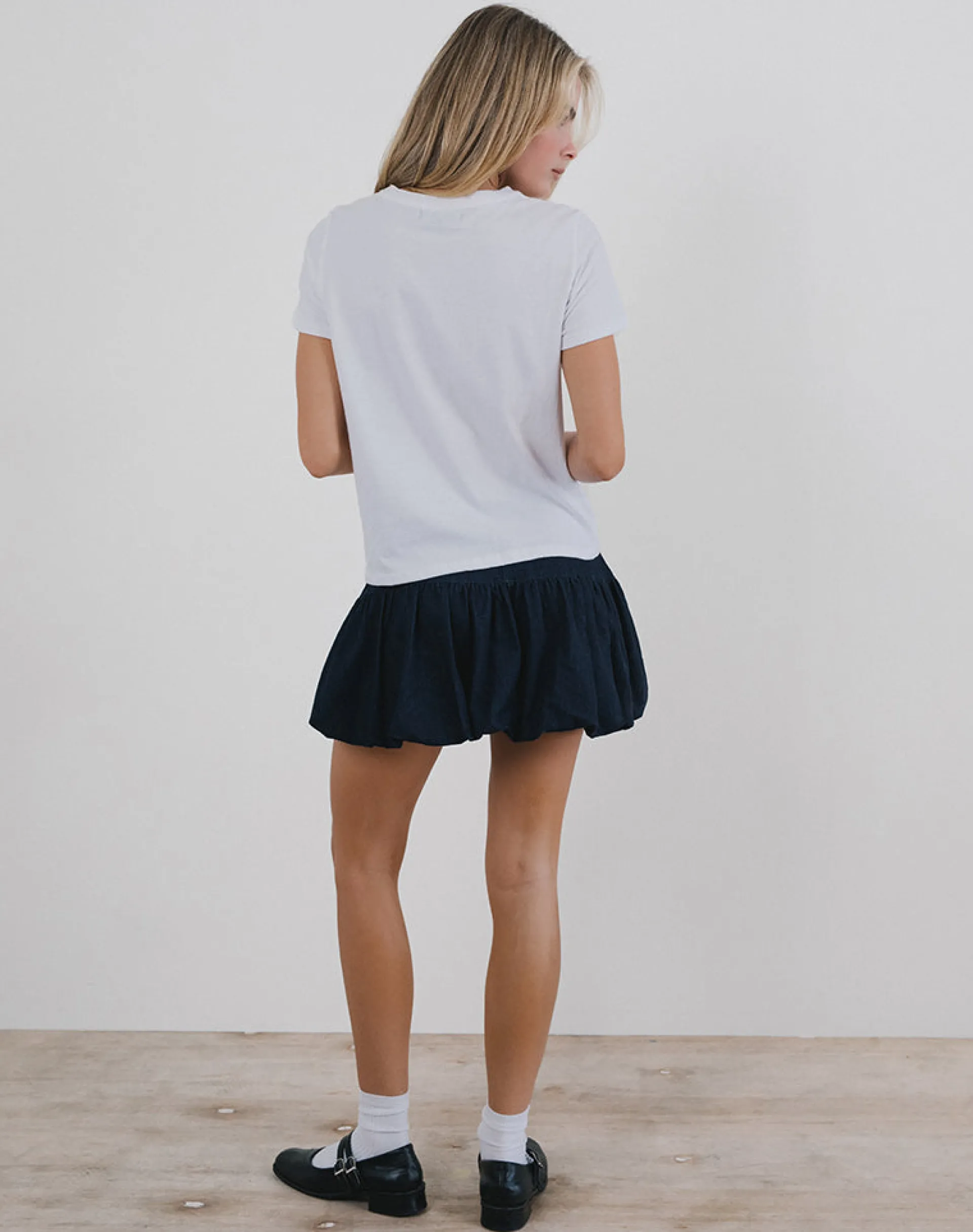Motel Rocks Basic Tops | Tees-Saki Tee in White with Olives Graphic WhitewithOlivesGraphic