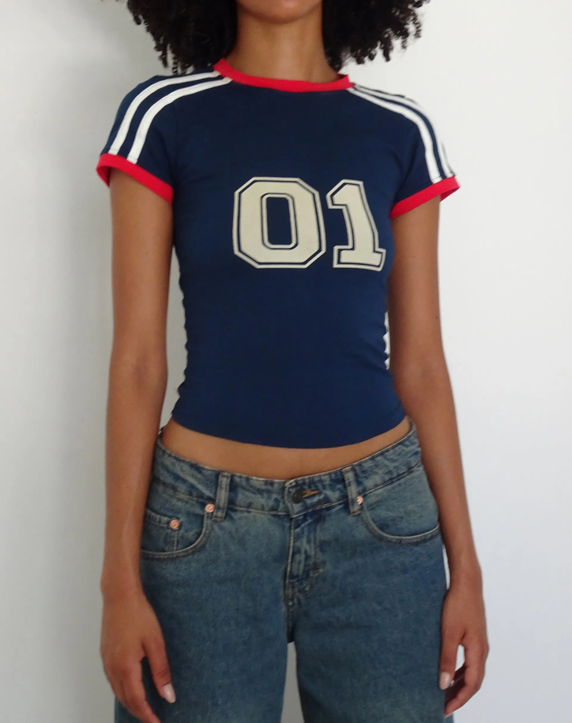 Motel Rocks Basics | Tees-Salda Sporty Fitted Tee in Navy
