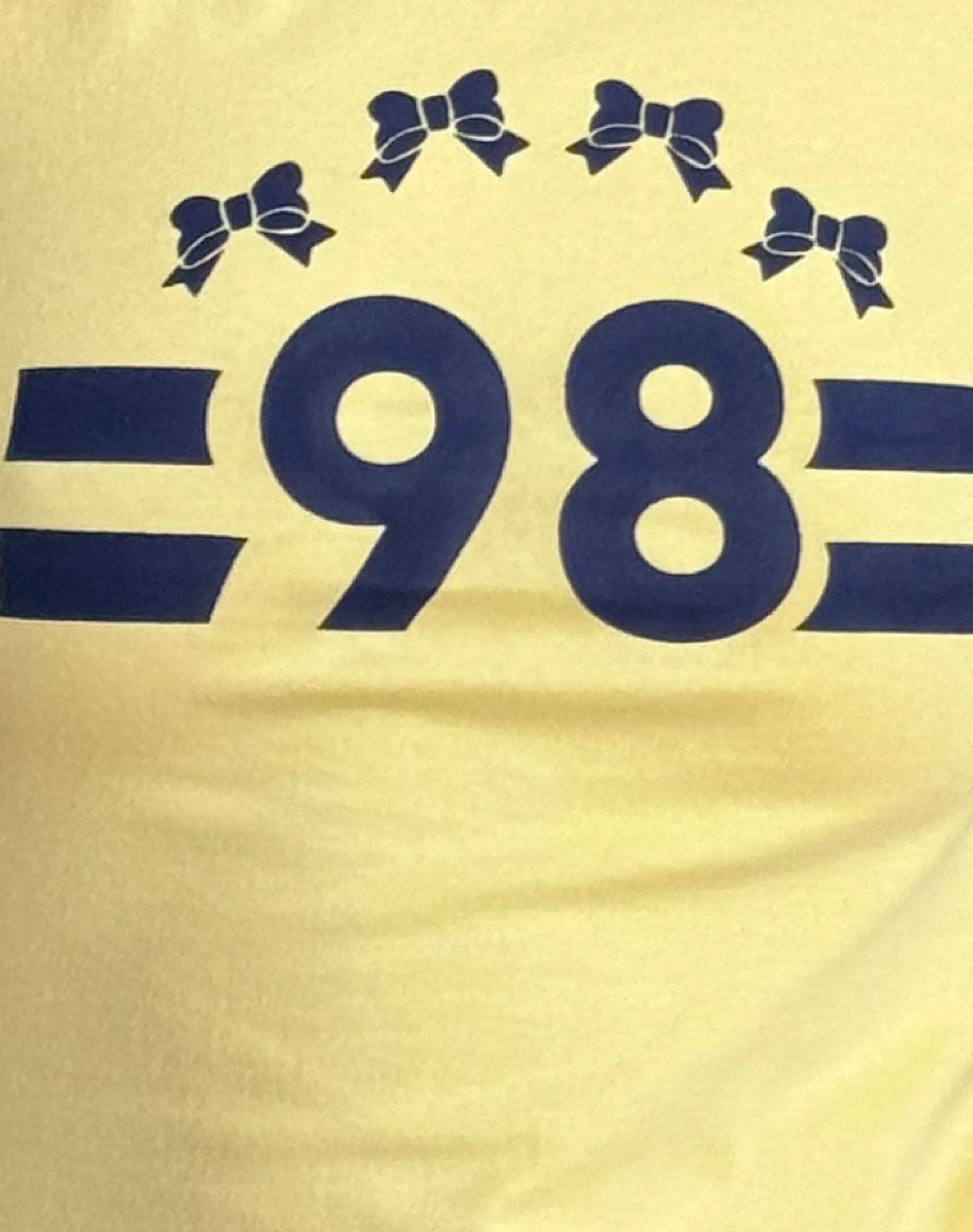 Motel Rocks Printed Tops | Tees-Salda Tee in Lemonade with Navy Binding and '98' Emb LemonadewithNavyBindingBindingand'98'Emb