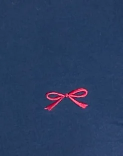 Motel Rocks Basic Tops-Salda Top in Navy with Adrenaline Red Binding and Logo NavywithAdrenalineRedBindingandLogo