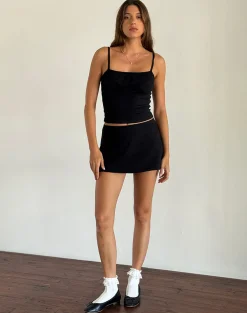 Motel Rocks Basic Tops | Strappy Tops-Sasya Cami Top in Black