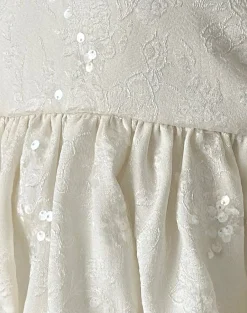 Motel Rocks Bandeau Tops | Sequin Tops-Saya Top in Sequin Jacquard Ivory