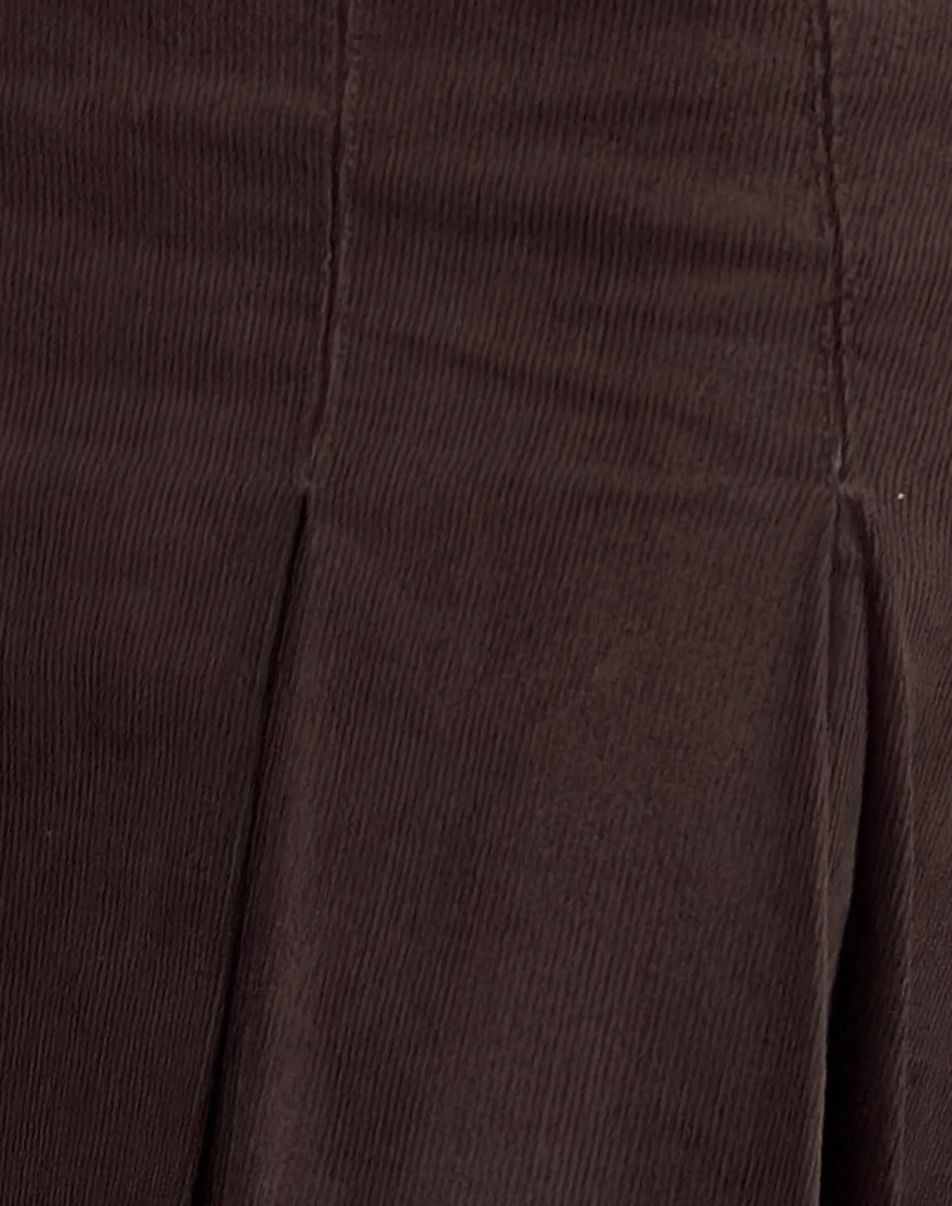 Motel Rocks Pleated Skirts | Mini Skirts-Sejuani Cord Mini Skirt in Bitter Chocolate Brown