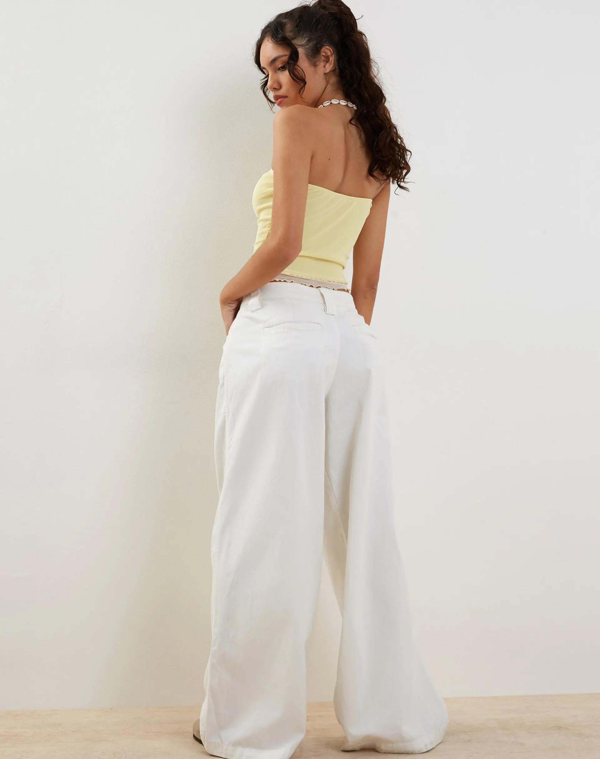 Motel Rocks Bandeau Tops-Seka Bandeau Mesh Top in lemon