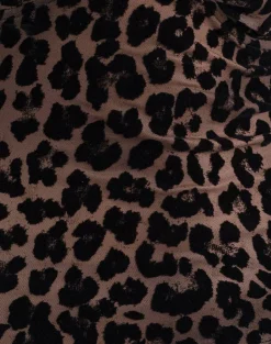 Motel Rocks Printed Tops | Going Out Tops-Selina Top in Flocked Rar Leopard