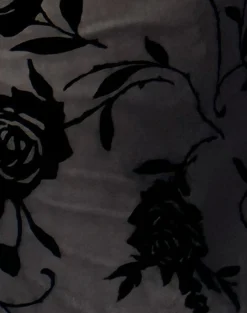 Motel Rocks Printed Dresses | Day Dresses-Sevila Long Sleeve Mini Dress in Black Rose Flock BlackRoseFlock
