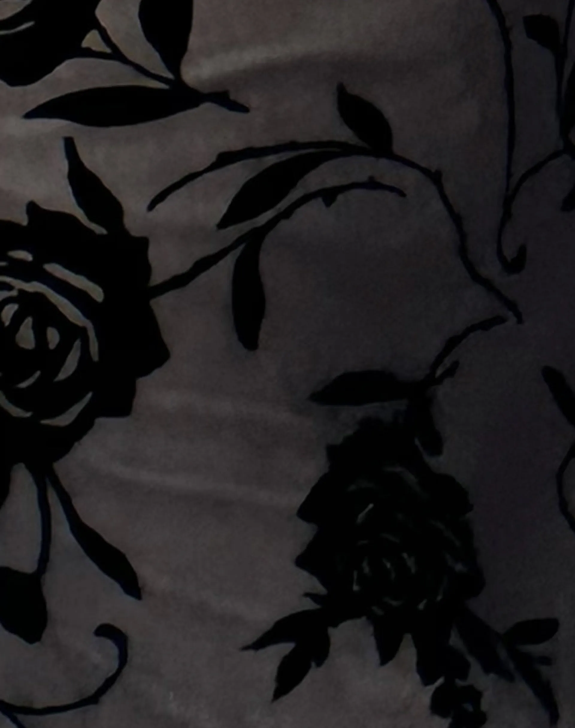 Motel Rocks Printed Dresses | Day Dresses-Sevila Long Sleeve Mini Dress in Black Rose Flock BlackRoseFlock
