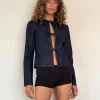 Motel Rocks Jackets-Sewulan Tie Jacket in Dark Indigo