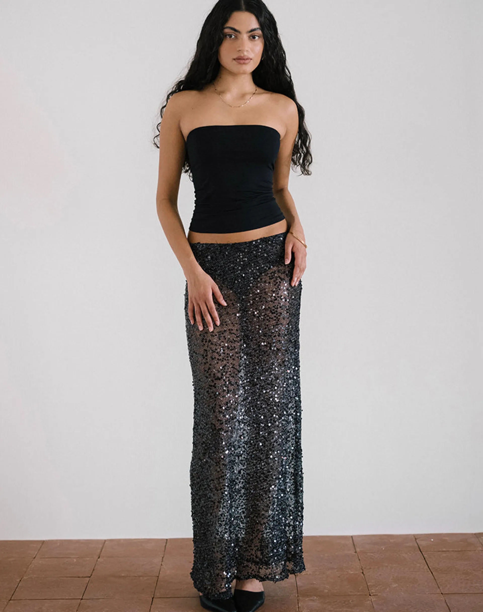 Motel Rocks Basics | Basic Tops-Shaelo Bandeau Top in Black