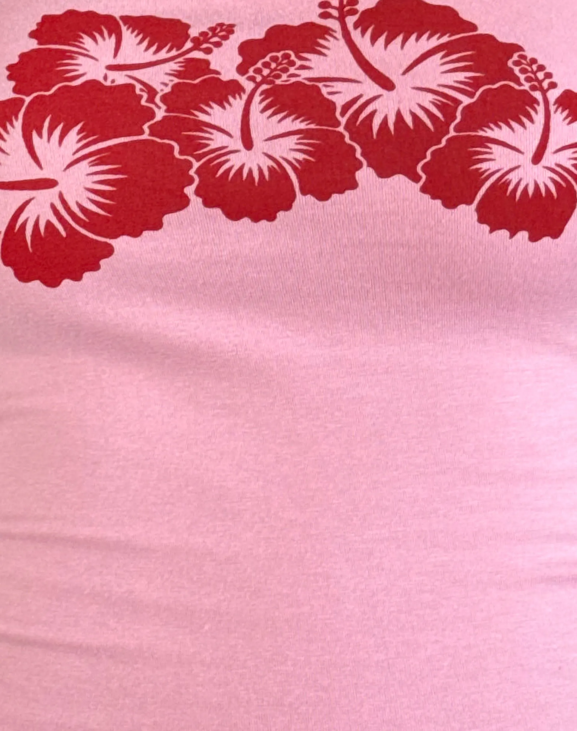 Motel Rocks Printed Tops | Bandeau Tops-Shaelo Bandeau Top in Flamingo Pink Red Hisbiscus flamingopinkredhisbiscus