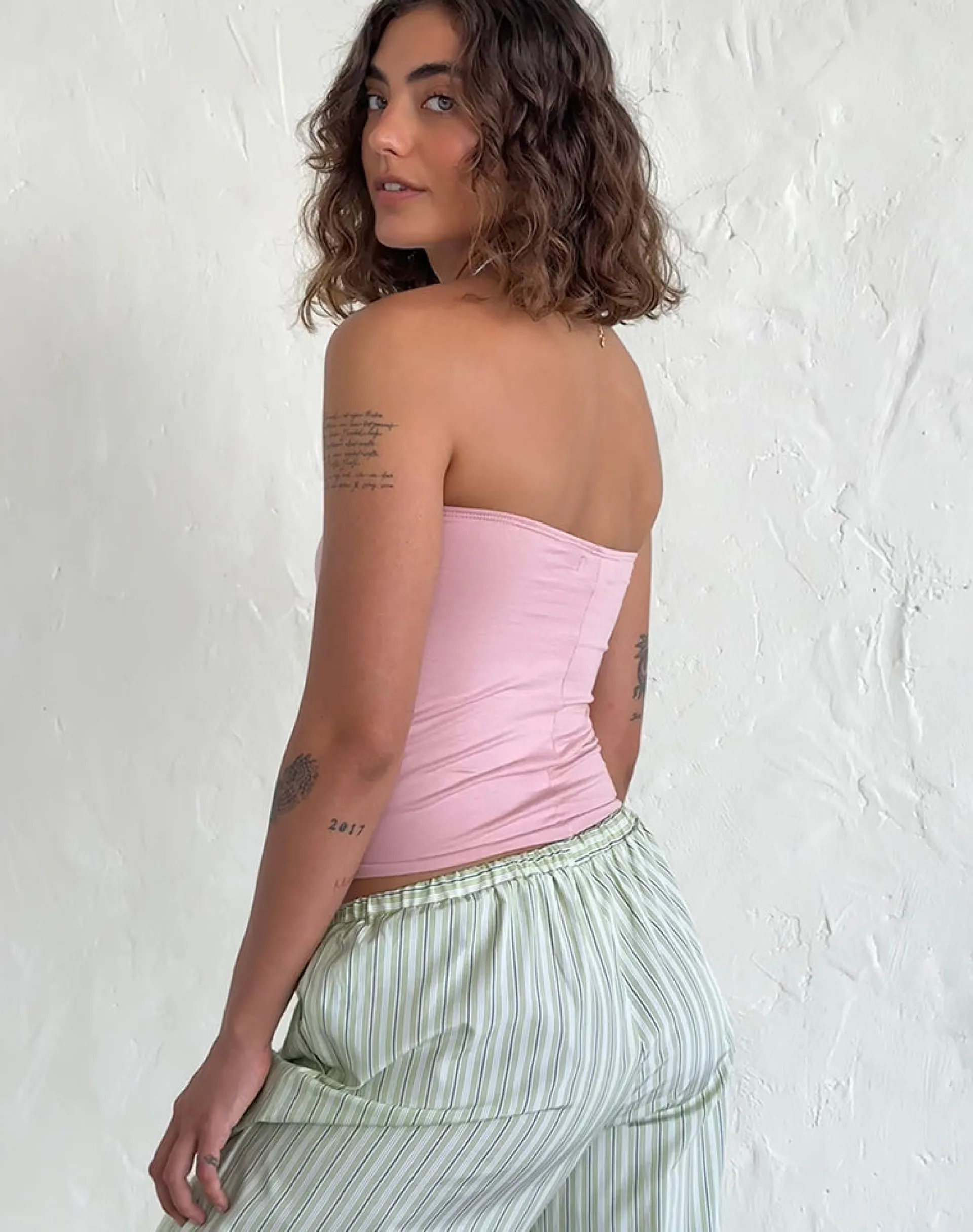 Motel Rocks Basic Tops | Bandeau Tops-Shaelo Bandeau Top in Pink Lady PinkLady