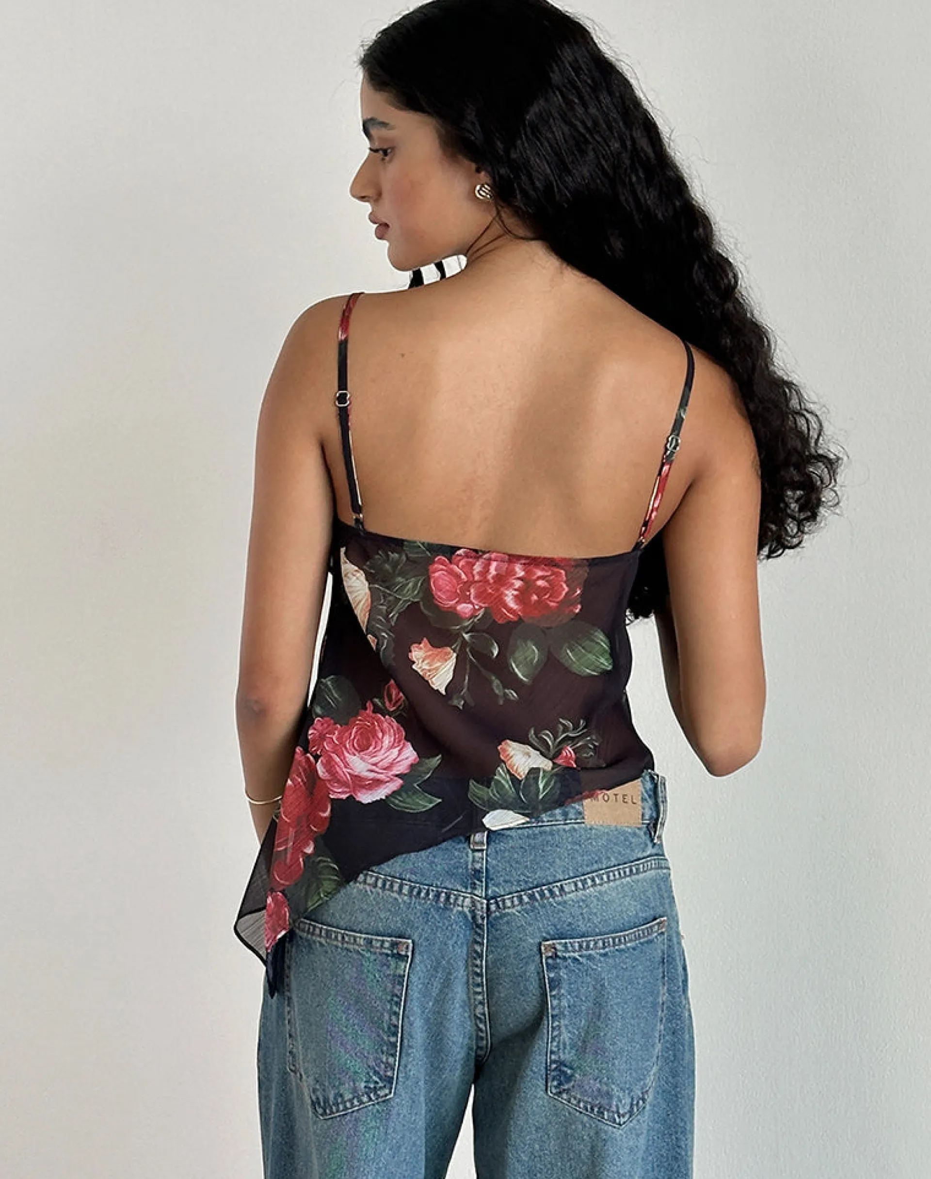 Motel Rocks Co-Ords | Printed Tops-Shahira Top in Renaissance Rose Black RenaissanceRoseBlack